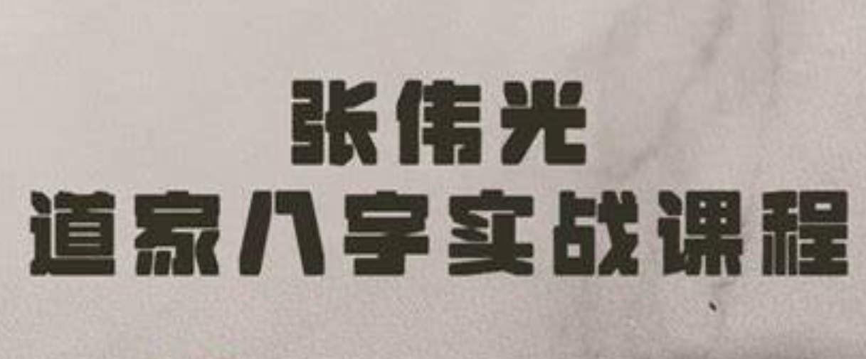 张伟光道家八字实战课程视频合集张伟光  第1张