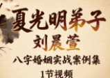 夏光明弟子刘晨萱《八字婚姻实战案例集》1节视频