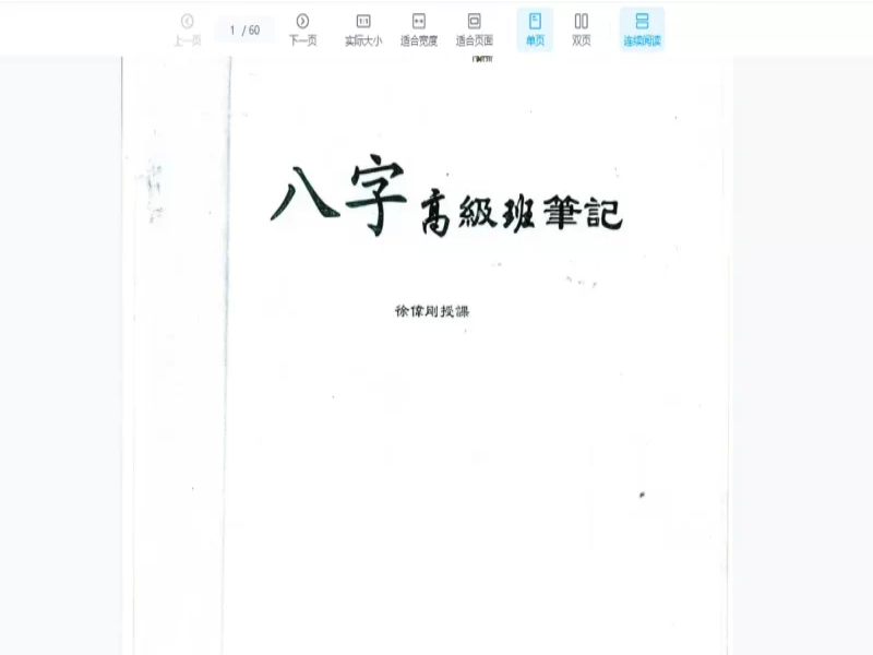 徐伟刚-2009年八字录音
