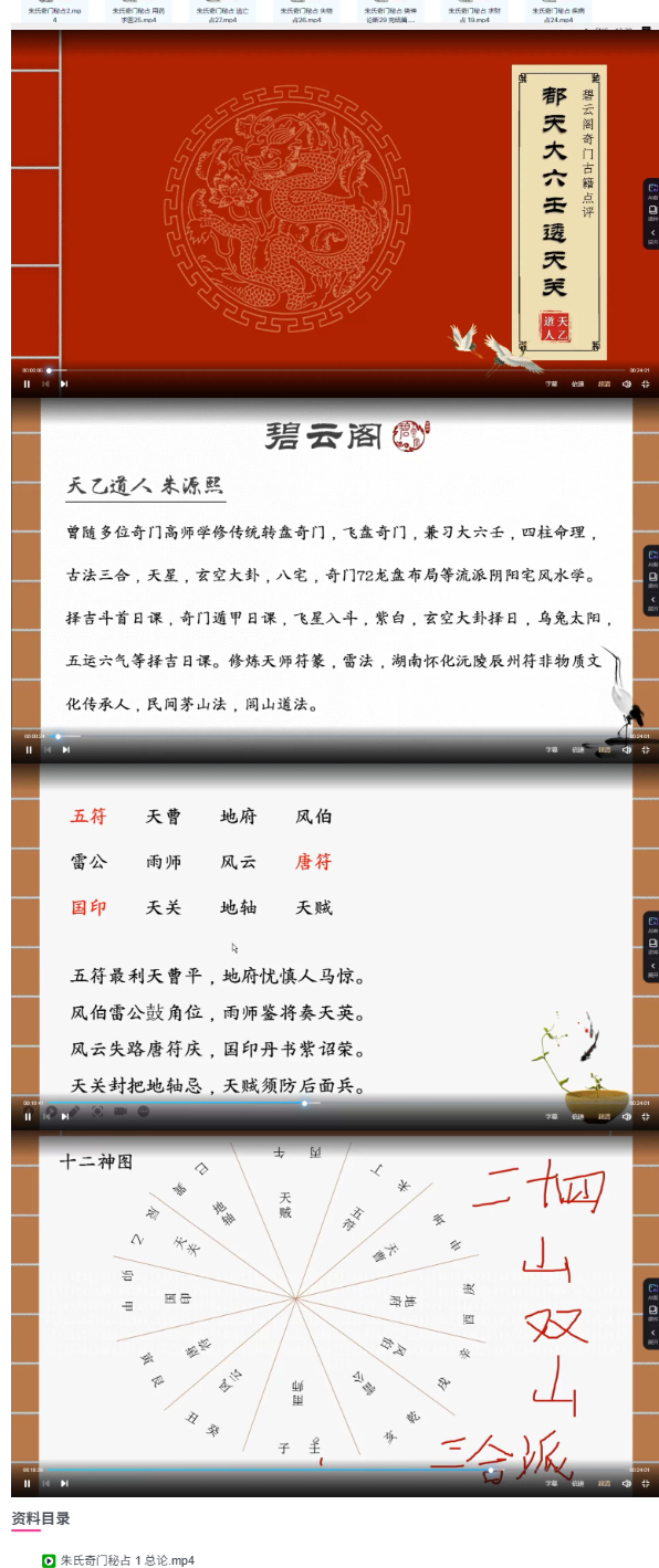 朱源熙[朱氏奇门秘占】30集 第2张 朱源熙[朱氏奇门秘占】30集 第2张