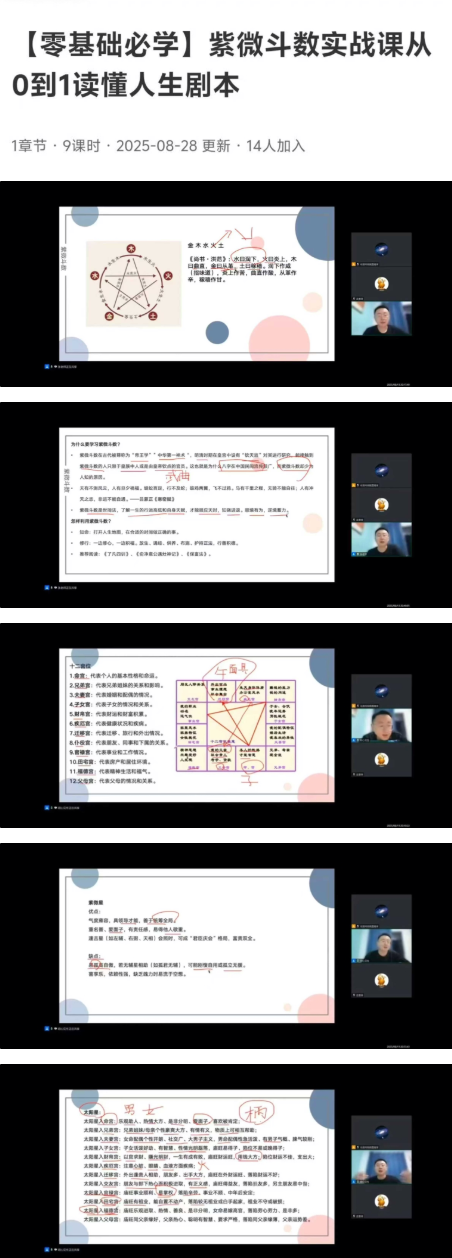 张老师[零基础必学]紫微斗数实战课从0到1读懂人生视频9集，每集1小时  第2张