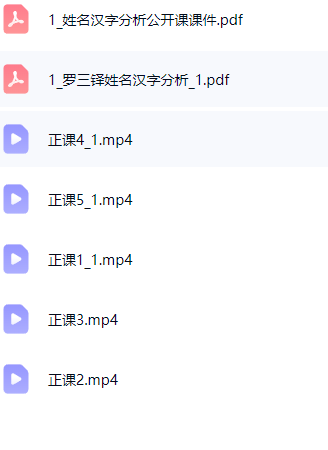 .传承殿罗三铎《姓名汉字分析》5集视频+课件  第3张