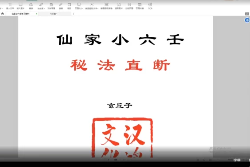玄丘子仙家小六王秘法直断视频+课件  第1张