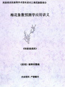 黄鉴梅花象数预测学应用讲义初中高[原版】 第1张 黄鉴梅花象数预测学应用讲义初中高[原版】 第1张