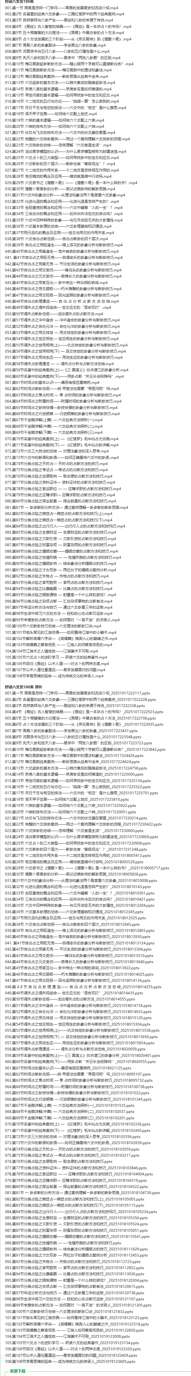 舒涵六爻班108集视频+课件 第3张 舒涵六爻班108集视频+课件 第3张