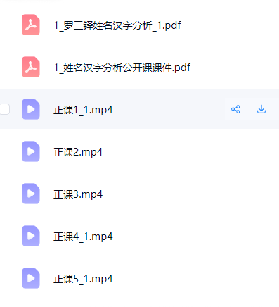 .传承殿罗三铎《姓名汉字分析》5集视频+课件  第2张