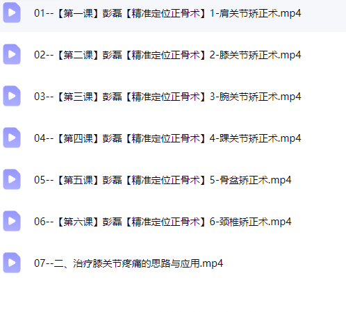 《彭磊-精准定位正骨术》6天视频直播网课  第2张