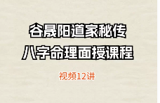 谷晟阳道家秘传八字命理面授课程12集  第1张